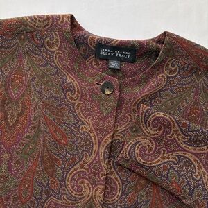 Vintage Paisley Wool Top Size 14